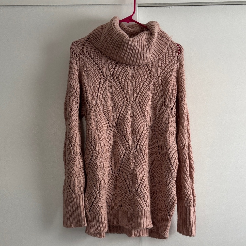 a new day Textured Knit Turtleneck Sweater - Brown